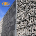 pared de gabion de alambre soldado galvanizado